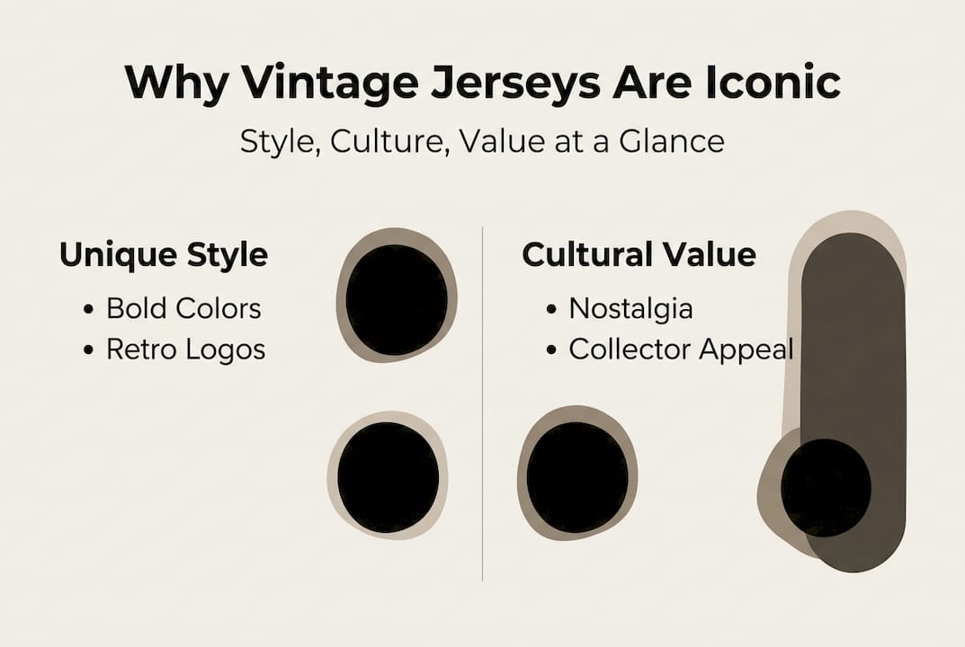 Infographic showing vintage jersey style and value