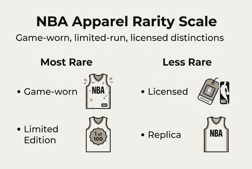 Infographic showing NBA rarity hierarchy