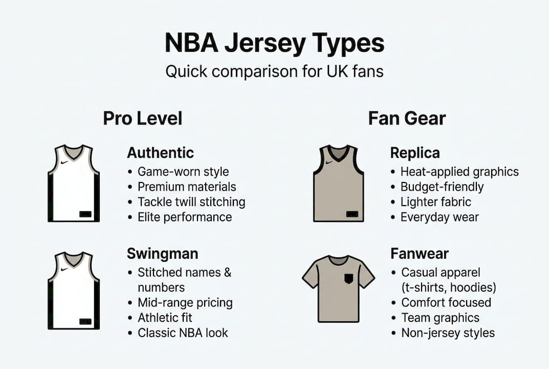 Infographic comparing NBA jersey types for UK fans