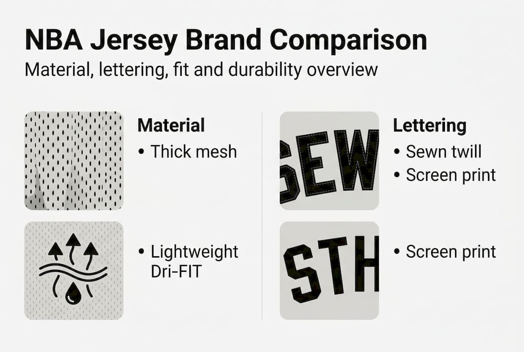 Infographic compares NBA jersey materials