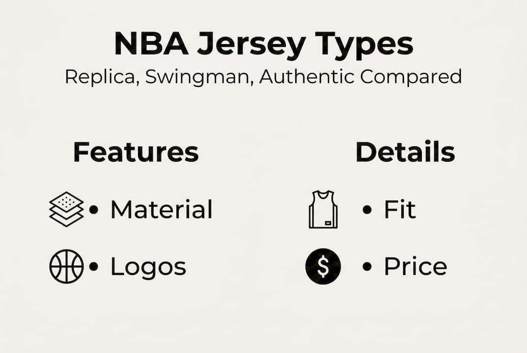 Infographic on NBA replica, swingman, authentic jerseys