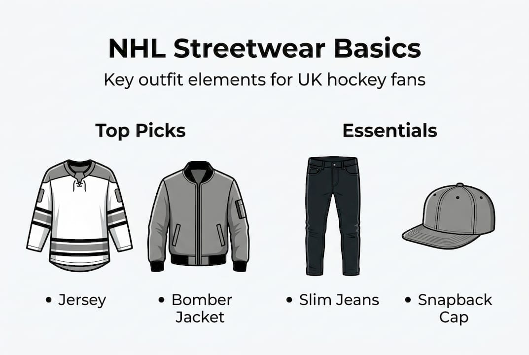 Infographic of essential NHL streetwear items