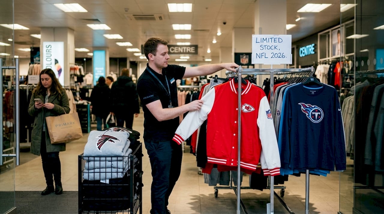 NFL jackets and shirts at Primark UK