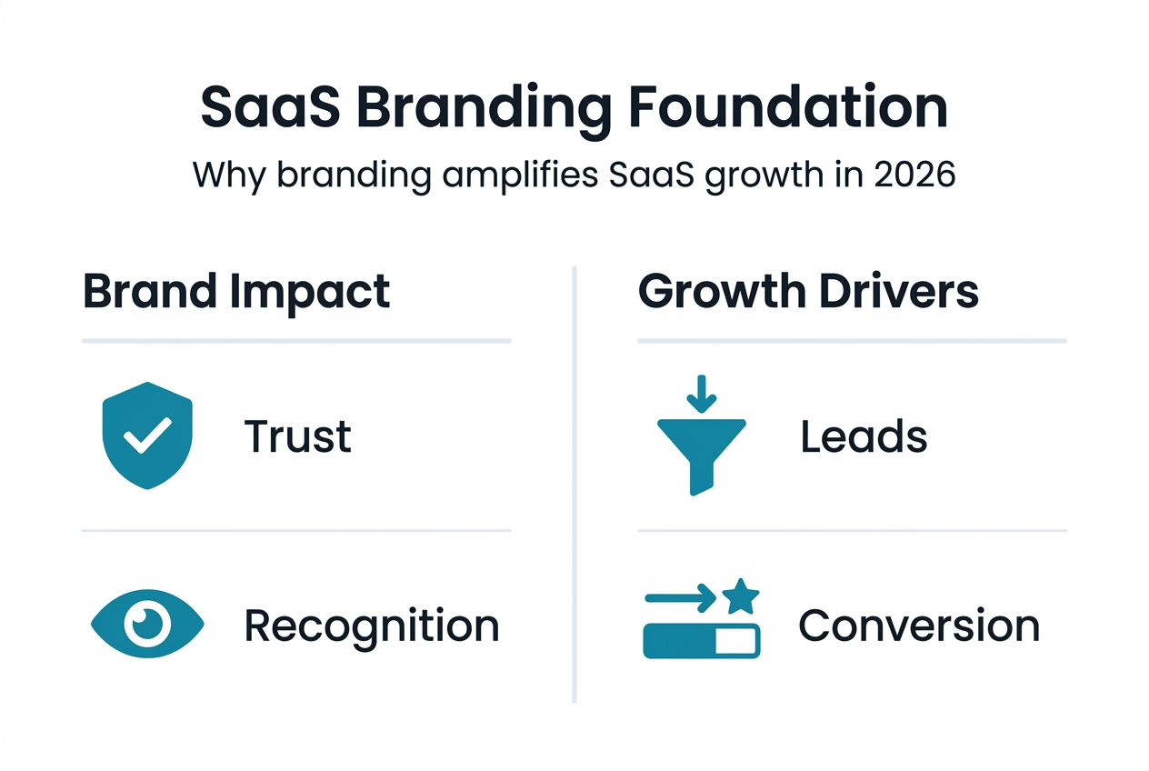 Infographic of SaaS branding growth foundation