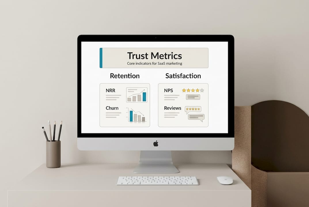 Infographic SaaS trust marketing metrics