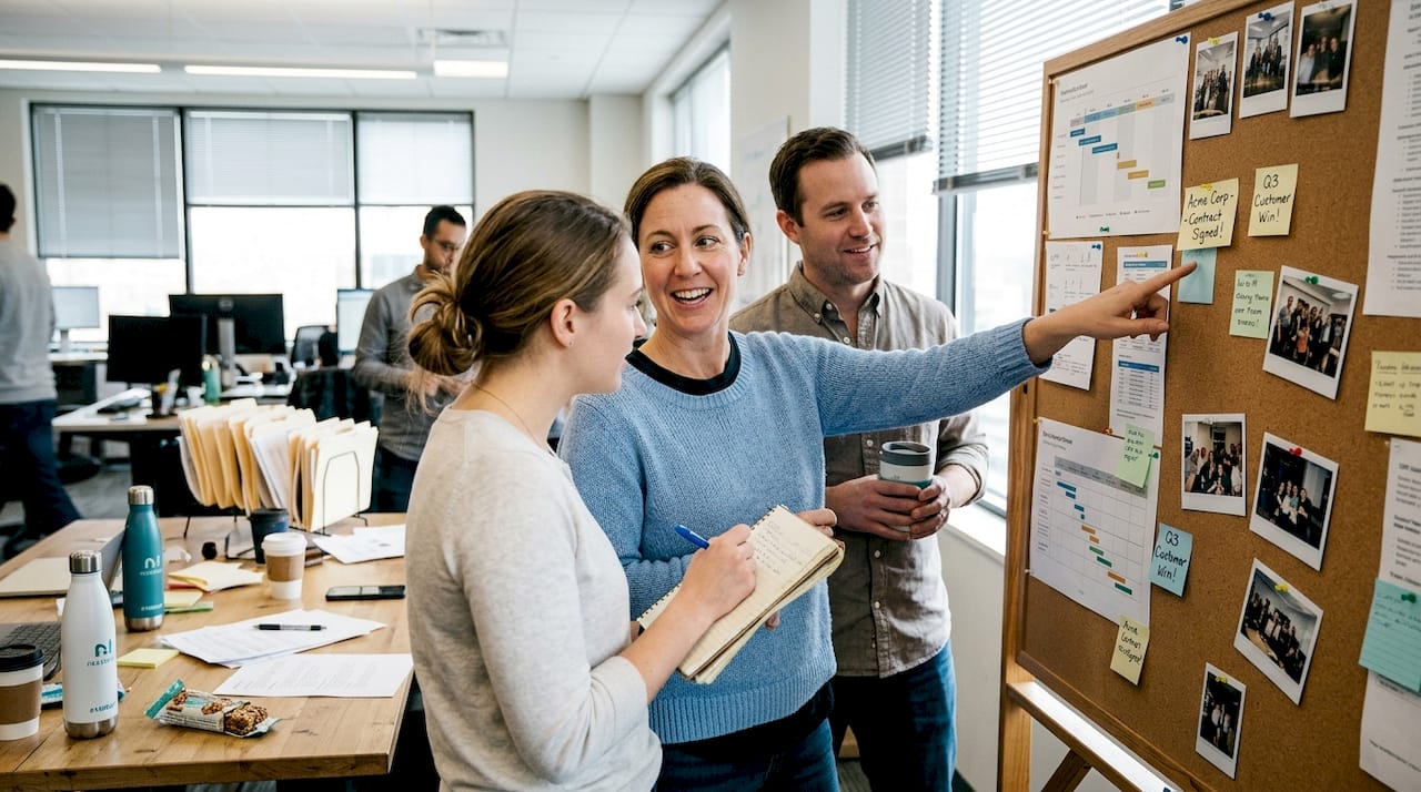 Team members share customer success stories