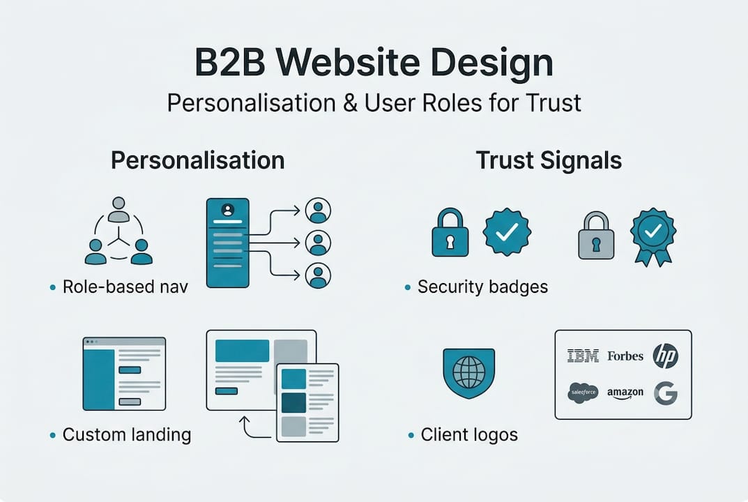 Infographic of B2B site personalisation and trust