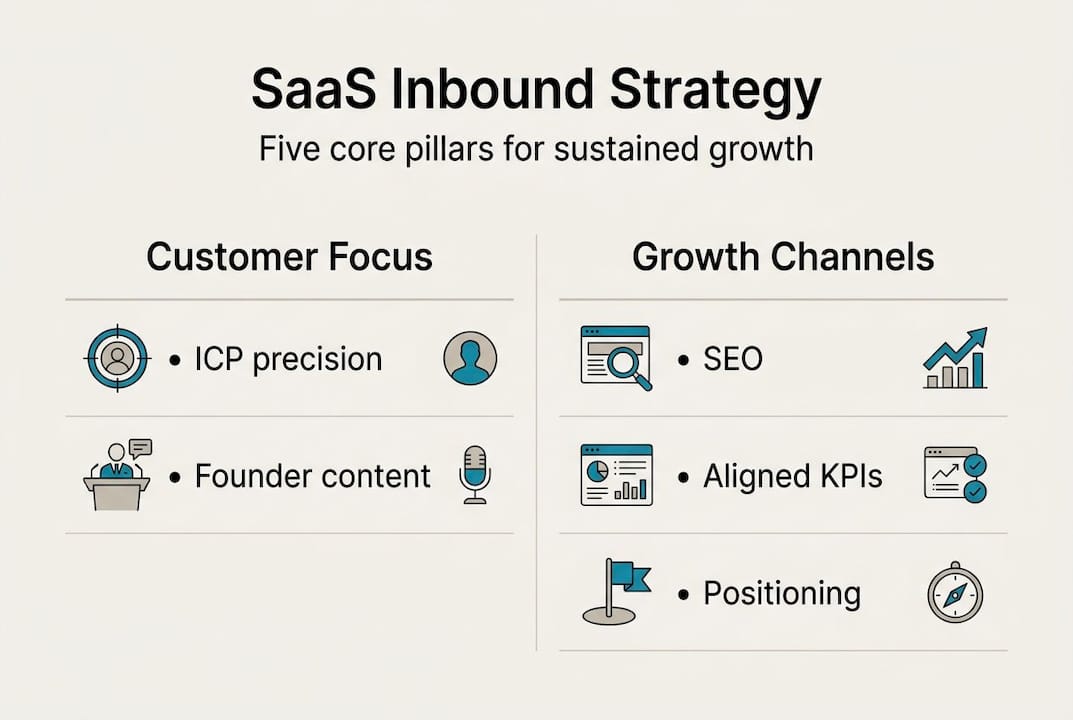 Infographic pillars of SaaS inbound growth