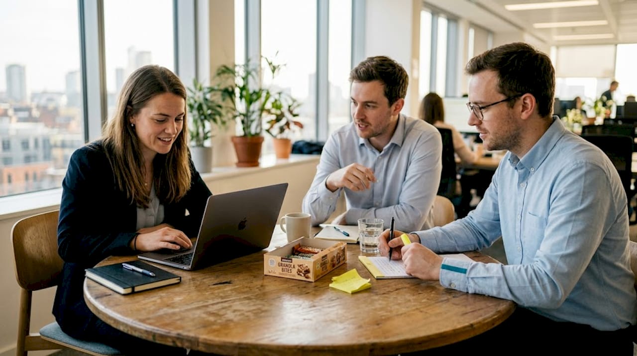 SaaS team discussing account selection process