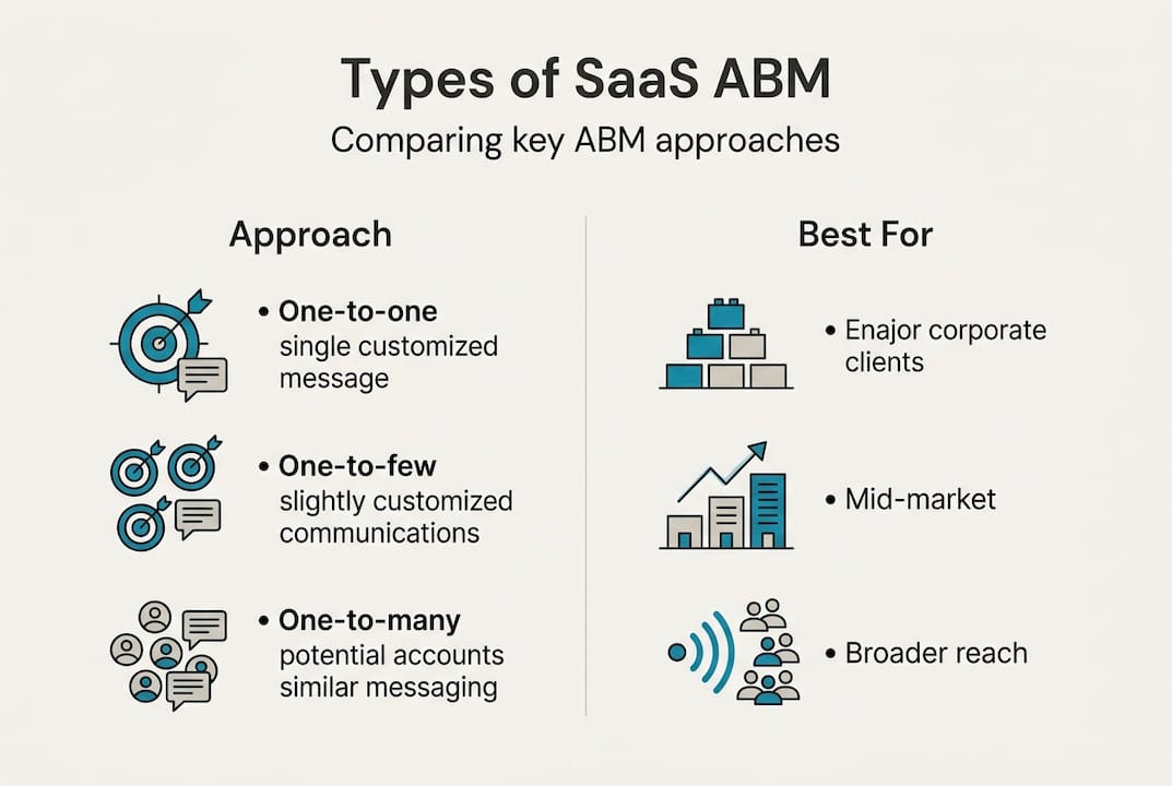 Infographic comparing types of SaaS ABM