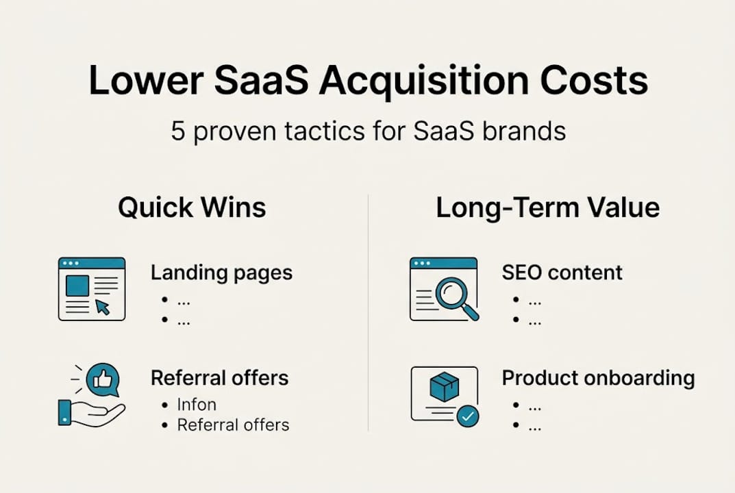 Infographic showing SaaS cost reduction strategies