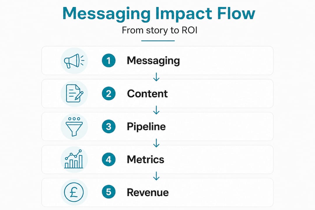 Infographic: SaaS messaging impact flow