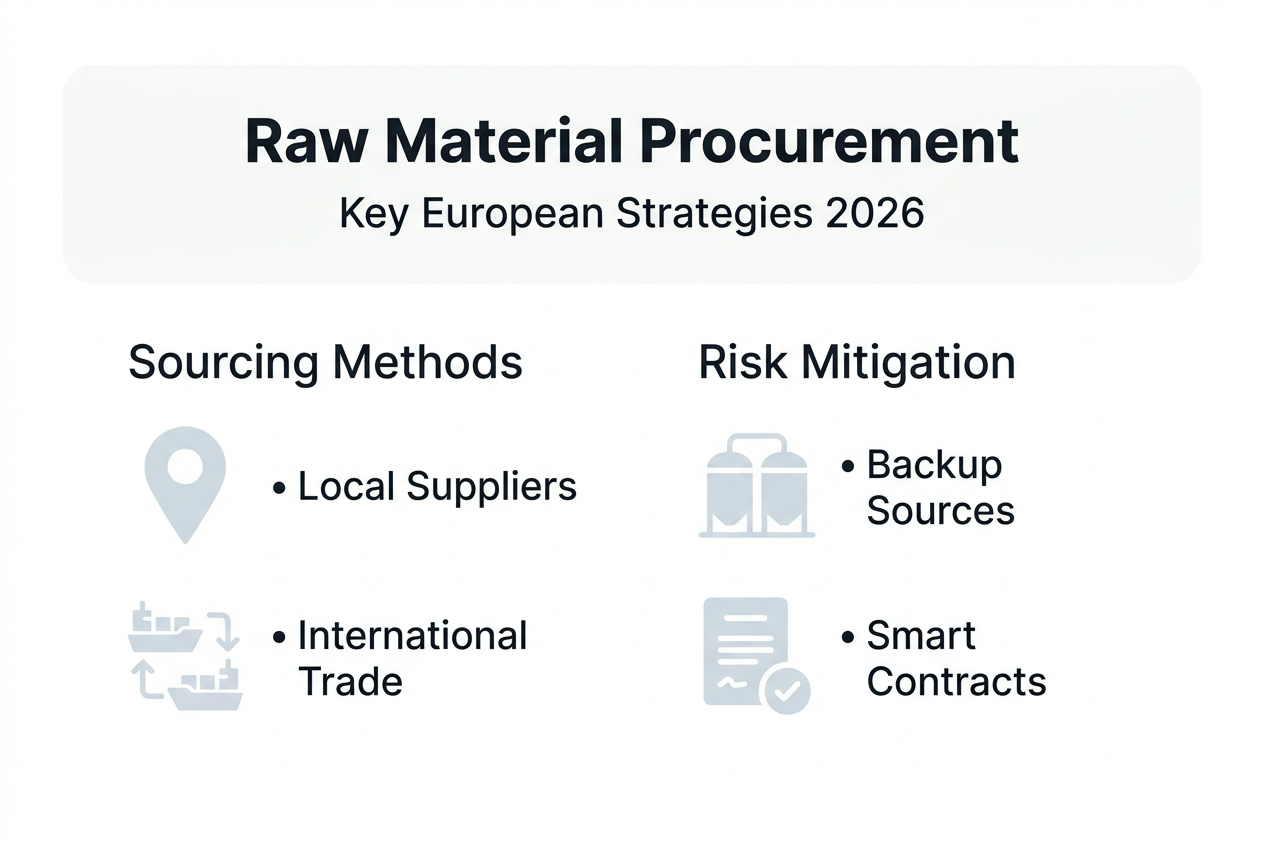Infographic raw material procurement strategies