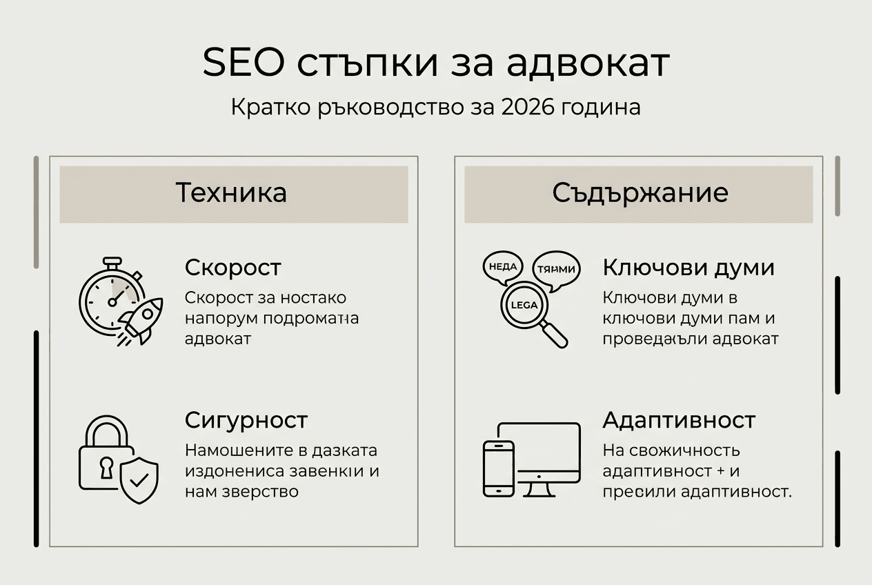 Визуално ръководство с ключови стъпки за успешно SEO
