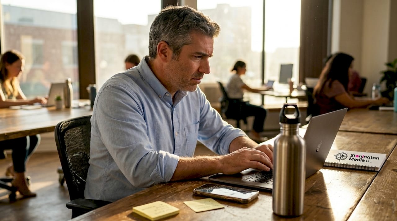 Professional reviewing flagged affiliate promotion