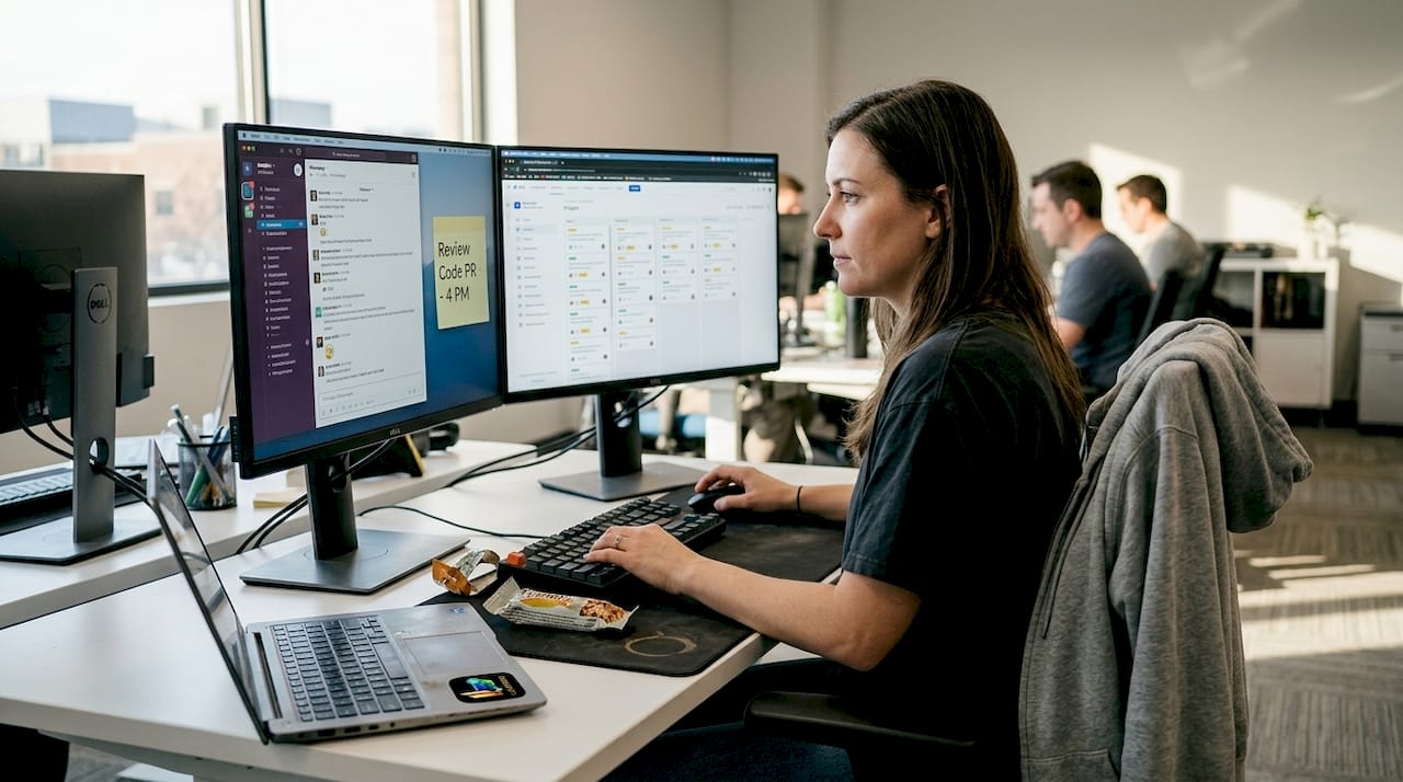 Developer multitasking with messaging platform