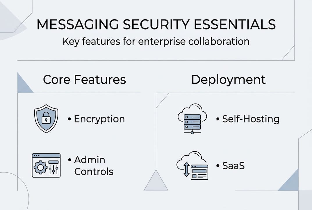 Infographic showing secure messaging essentials