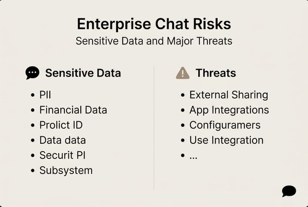 Infographic shows chat data types and risks
