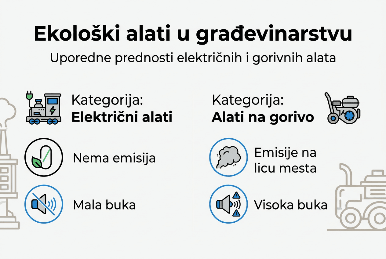 Infografik: Zašto su električni alati bolji izbor od benzinskih