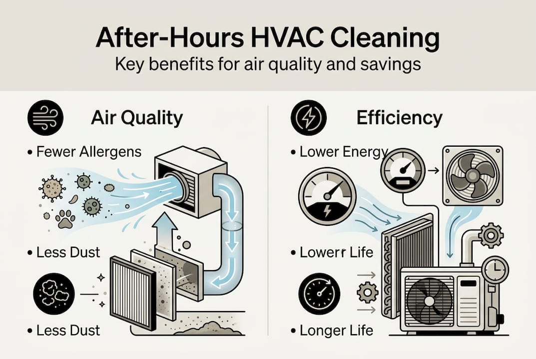 Infographic of air quality and efficiency benefits