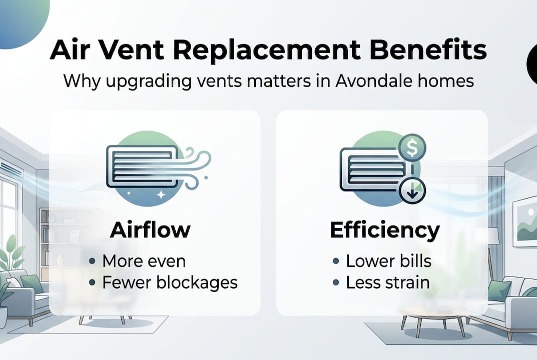 Infographic showing air vent replacement advantages