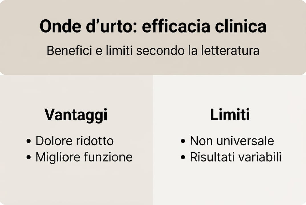 Infografica: pro e contro della terapia con onde d'urto