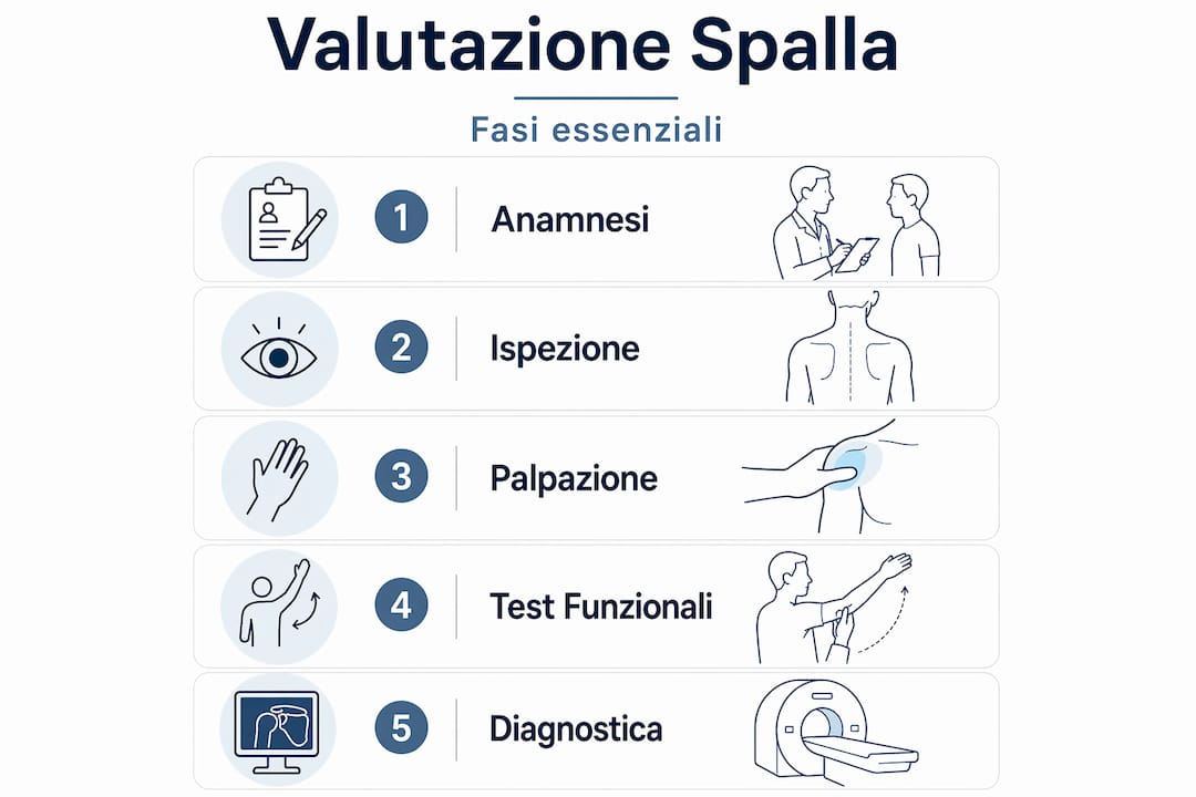 Infografica: percorso di valutazione del dolore alla spalla