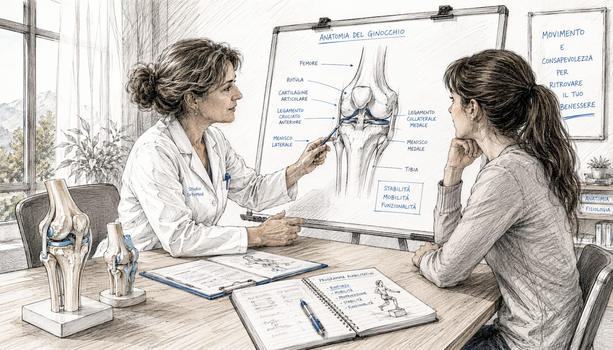 Un esperto illustra passo dopo passo come si svolge un intervento in artroscopia.