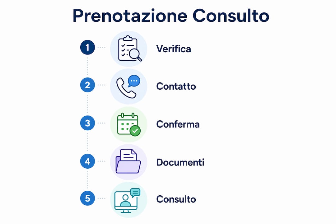 Infografica: come prenotare il consulto post-operatorio passo dopo passo