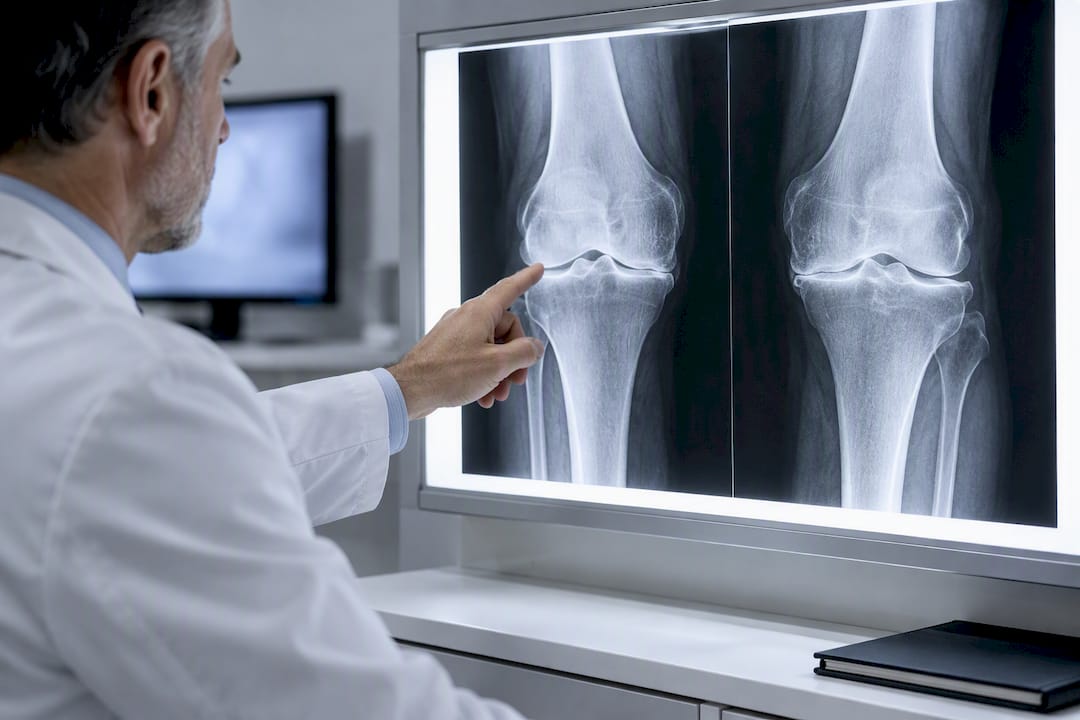 Radiografie in carico di entrambe le ginocchia