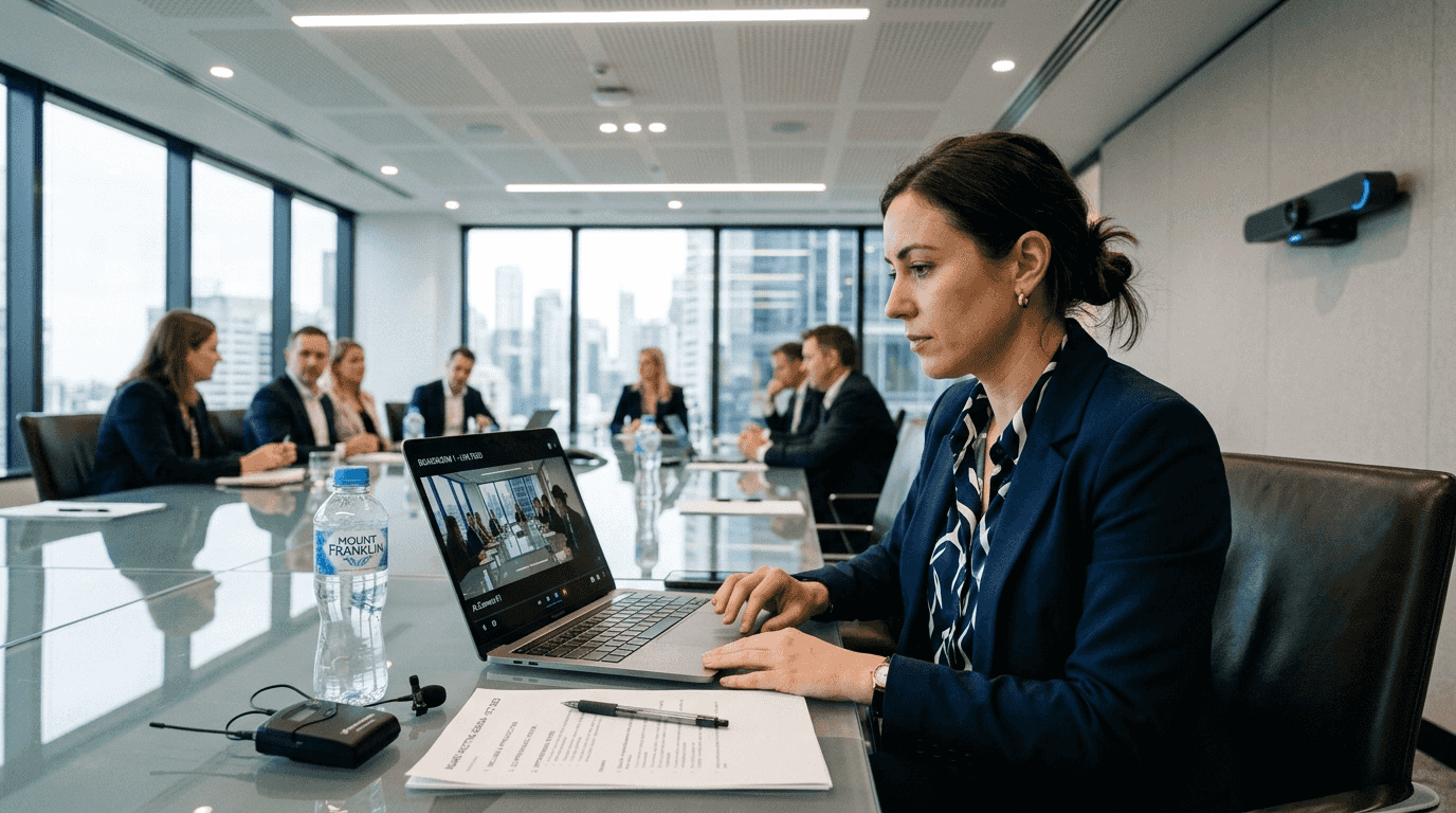 Coordinator overseeing hybrid AV setup