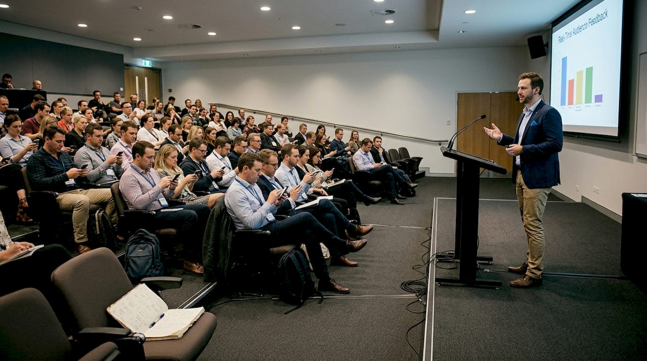 Attendees join live AV polling session