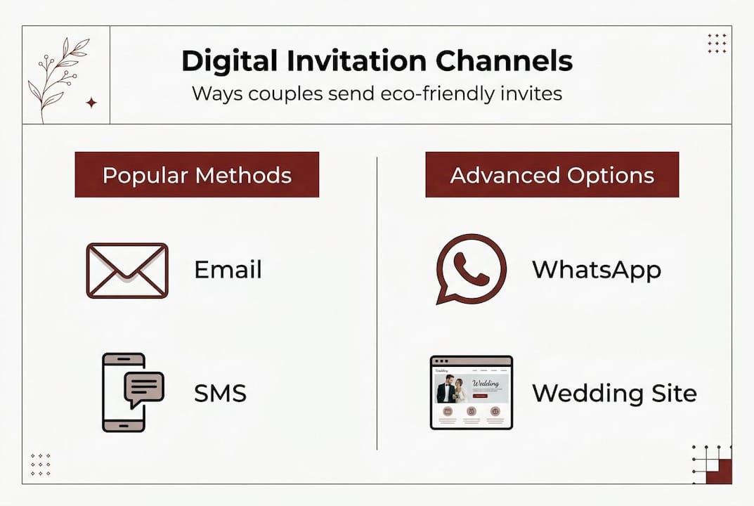 Infographic digital invitation delivery channels