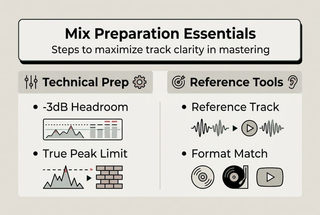 Infographic on mix preparation with clarity steps