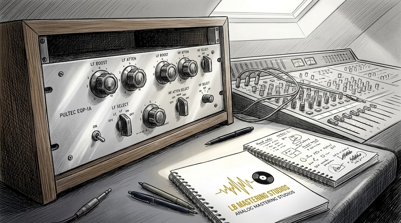 Vintage Pultec EQP-1A in studio rack