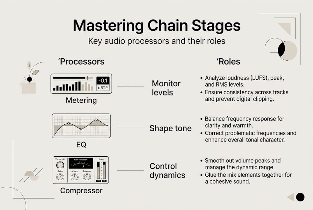 Infographic of mastering chain stages and roles