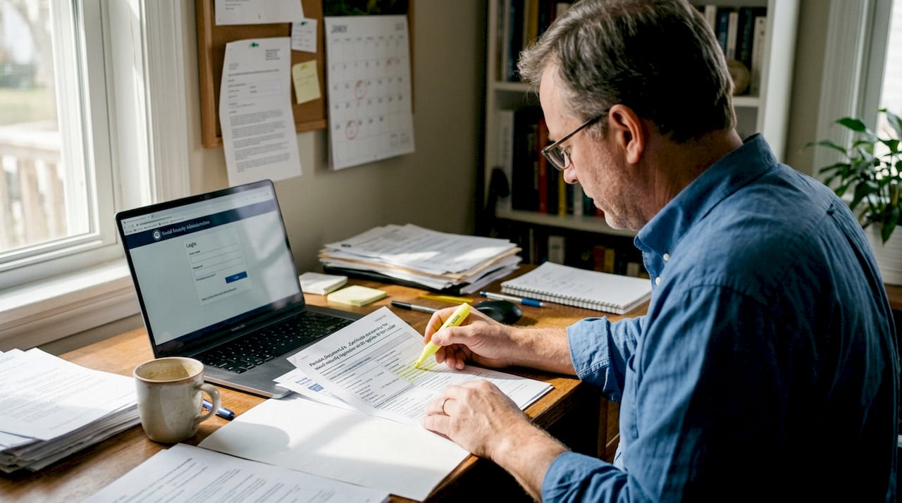 1775201839034 Manager reviewing Portable Document A1 at desk EU social security coordination for expatriates: 2026 guide Manager reviewing Portable Document A1 at desk