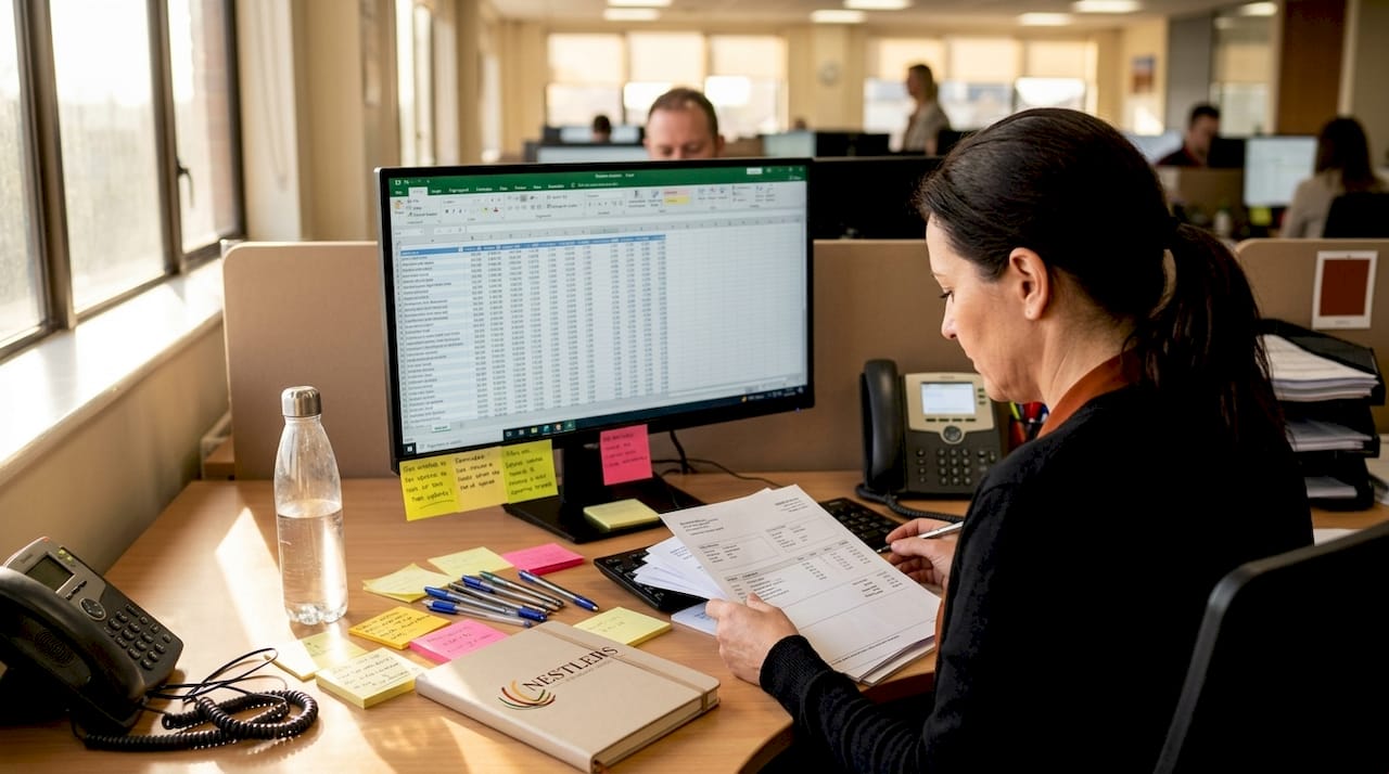 1775724969327 Payroll specialist checks cross border tax details Top HR challenges in global mobility for multinationals Payroll specialist checks cross-border tax details