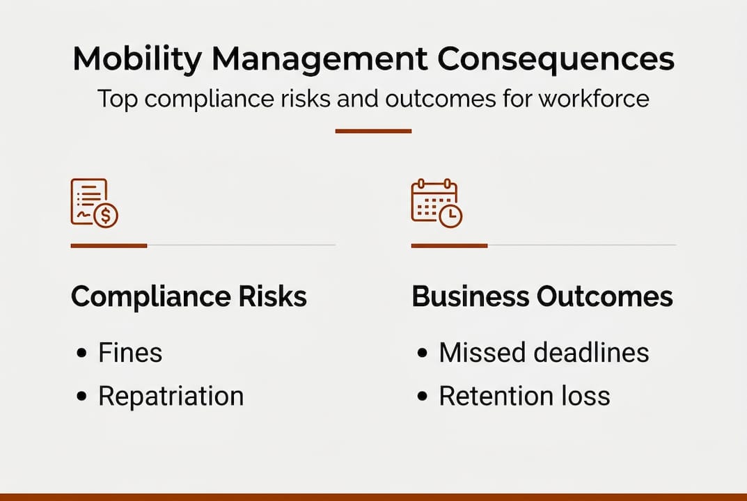 Infographic highlighting mobility management risks and outcomes