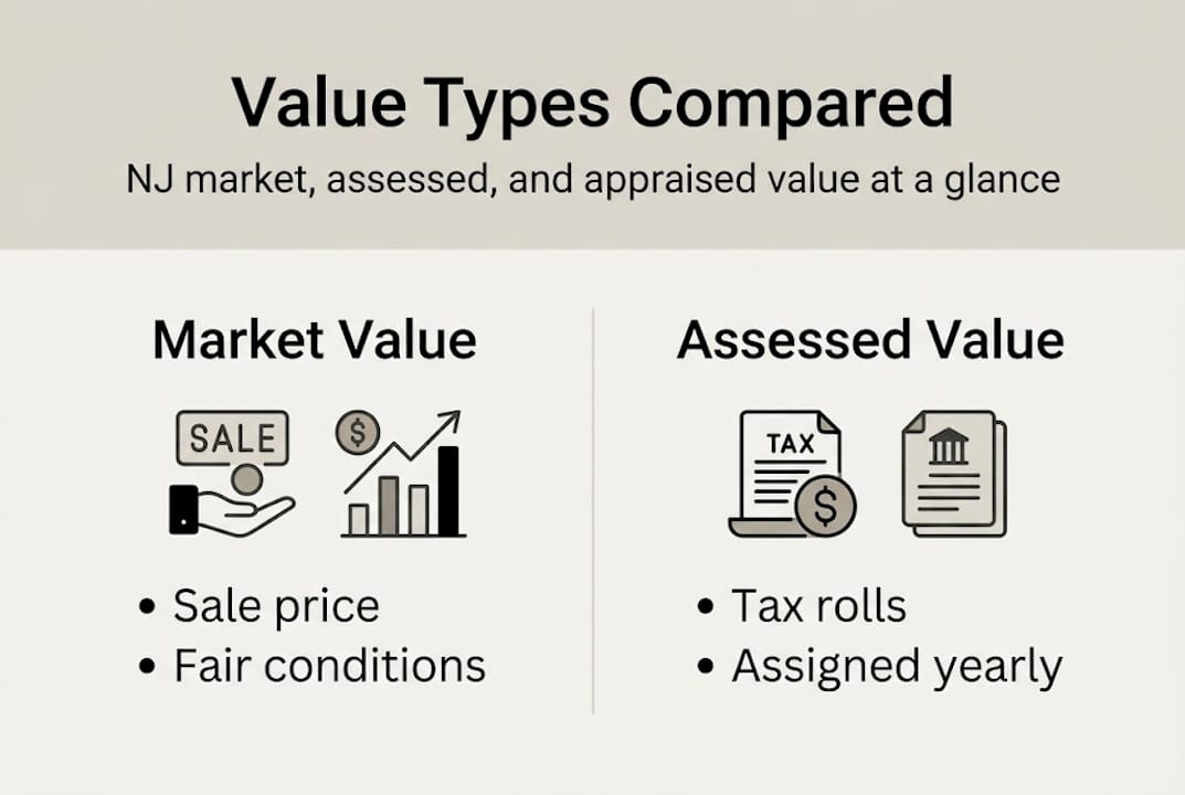 Infographic comparing NJ value types