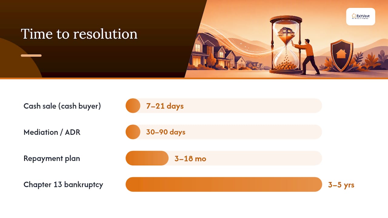 Comparison diagram of HOA foreclosure resolution options