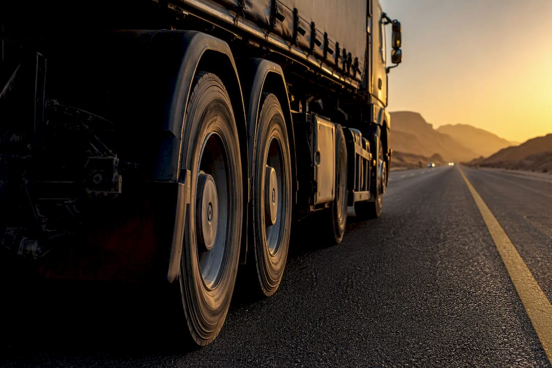 Commercial truck on Saudi highway