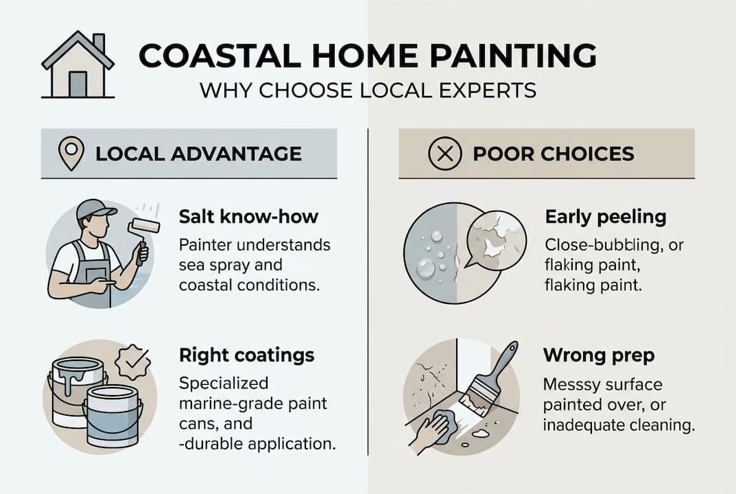 Infographic local painter benefits versus poor choices