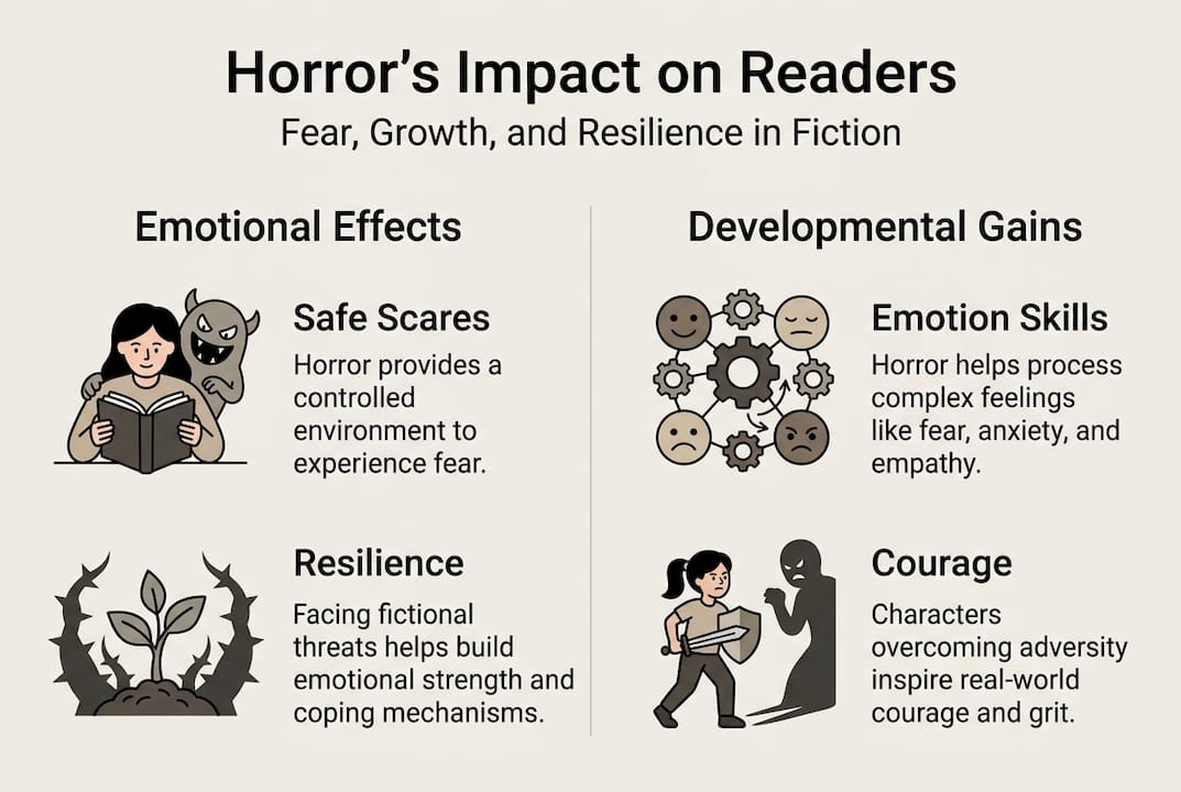 Infographic showing horror’s effect on growth and resilience