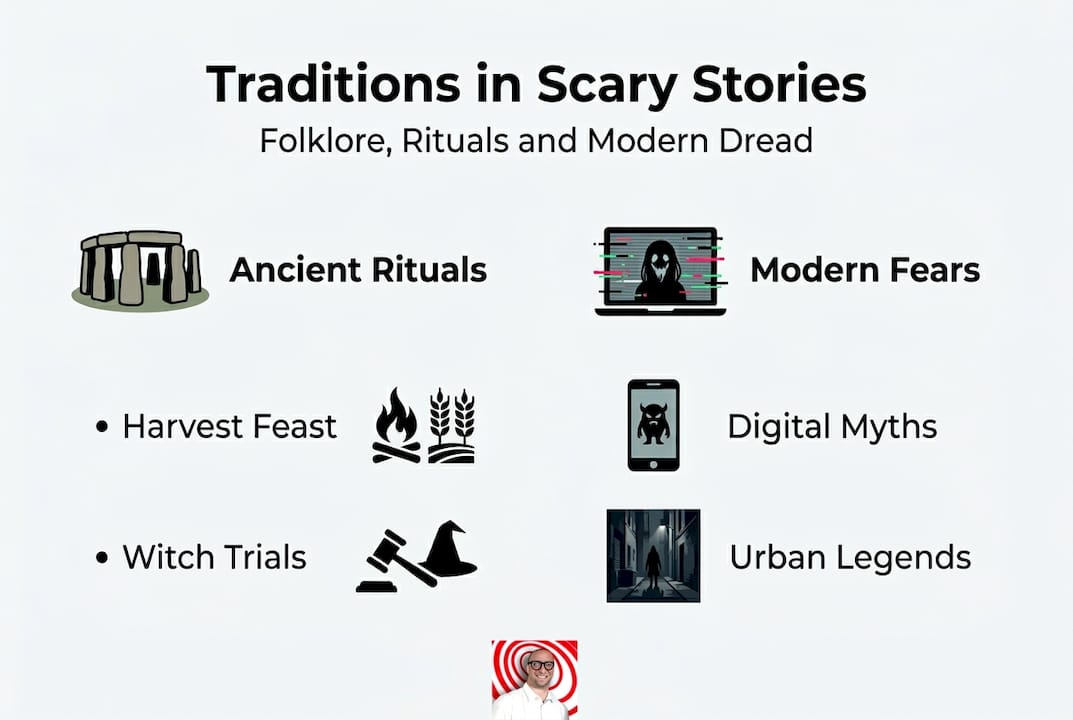 Infographic of scary story tradition types