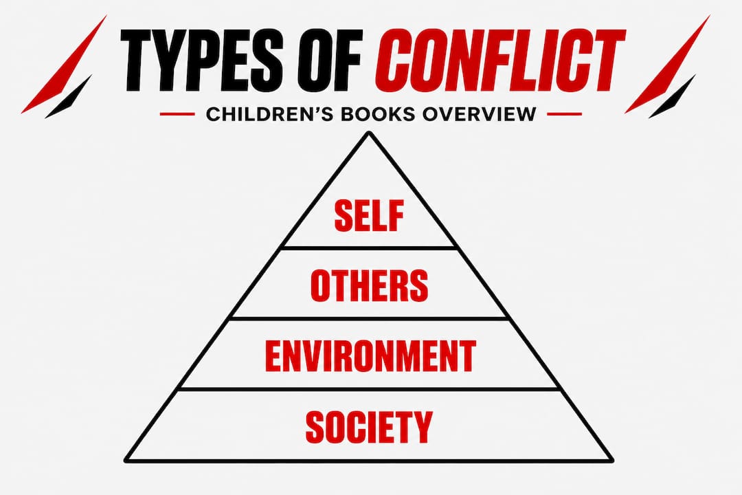 Hierarchy pyramid of conflict types in children’s books
