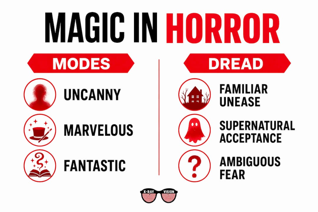 Infographic comparing horror magic modes and dread