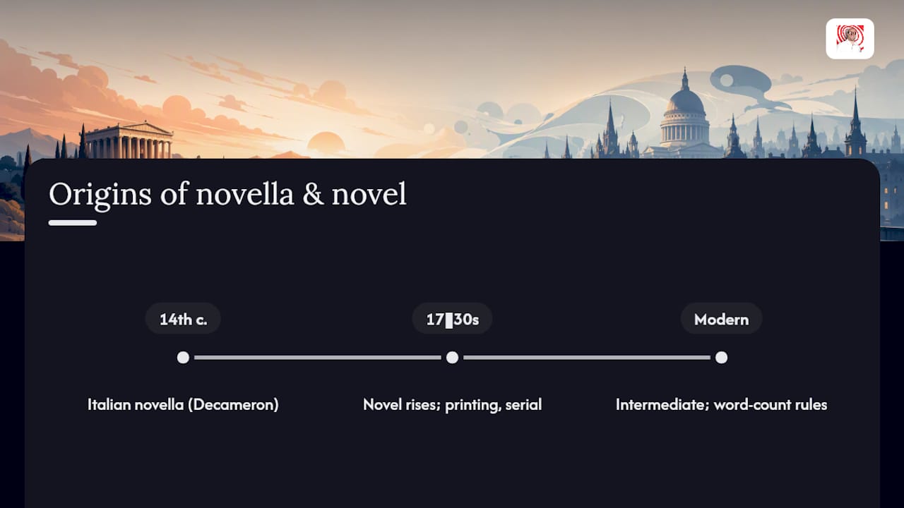 Where Did the Terms "Novella" and "Novel" Come From? — overview diagram