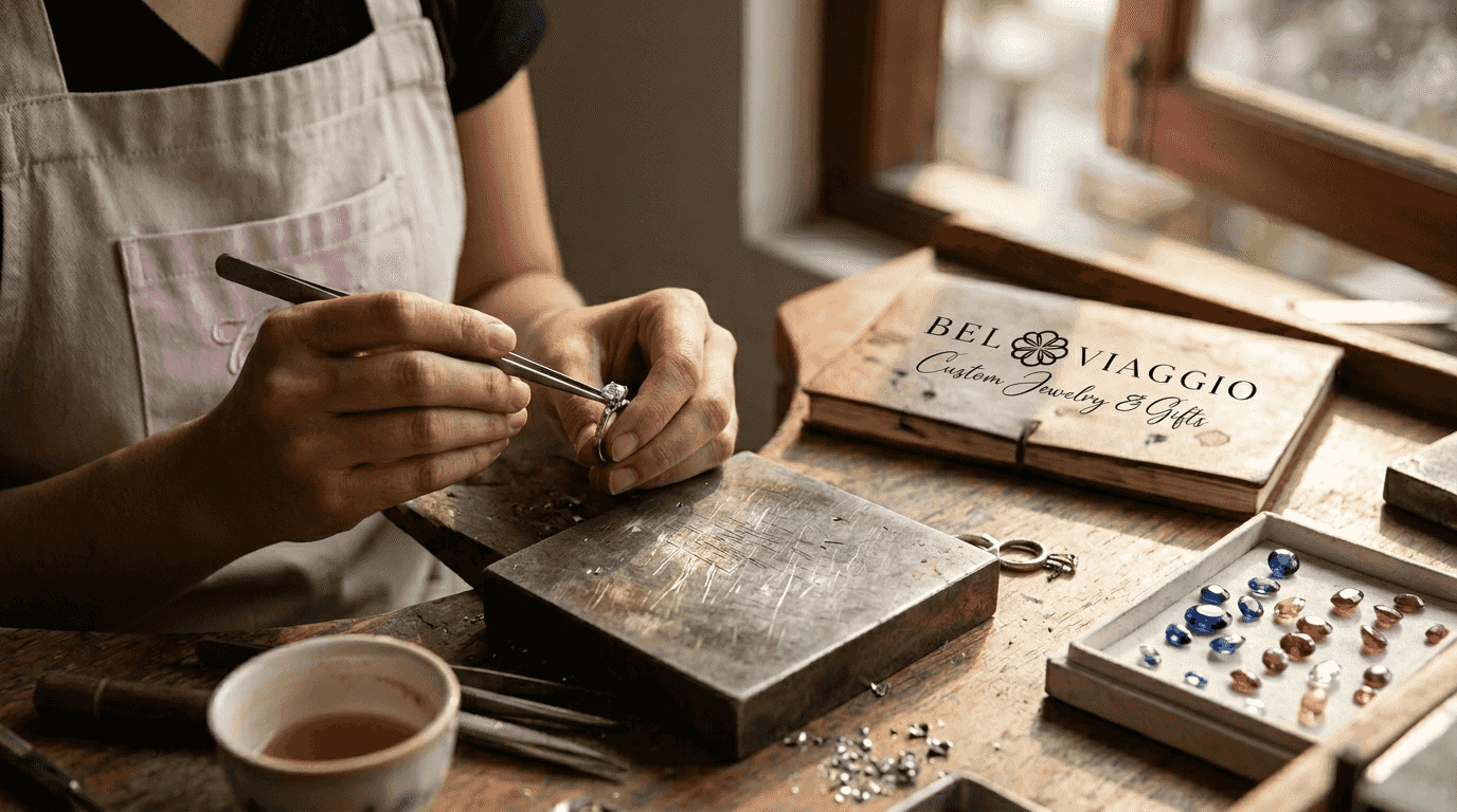 Setting lab-grown diamond into custom ring