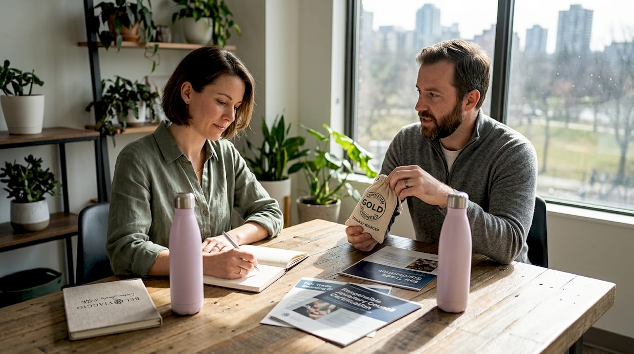 Team discussing ethical jewelry sourcing